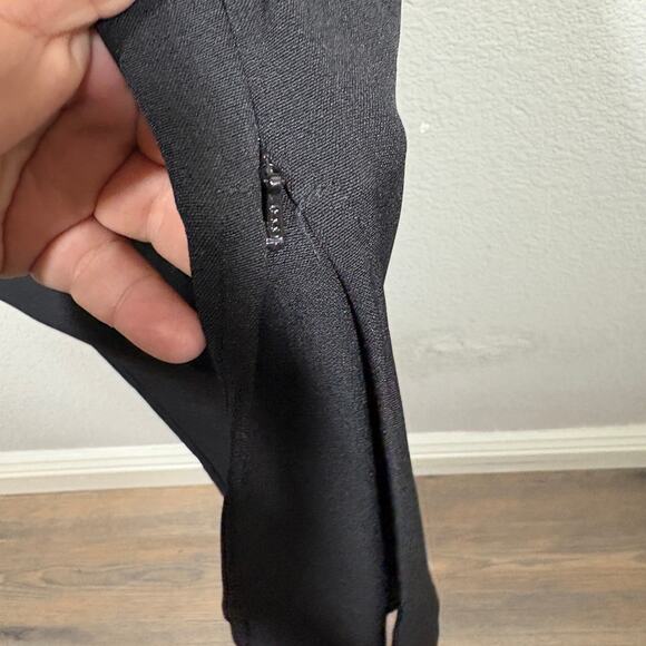 Ninobrand Size 4 Cowl Neck Side Slit Maxi Sheath Dress Black Long Sleeves - Picture 9 of 10